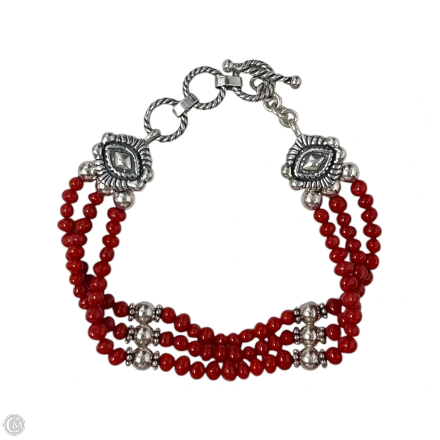 Layered Sterling Silver Bracelet Beaded By Michal Golan
