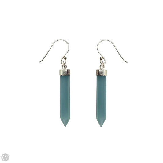Blue Chalcedony Point Earrings