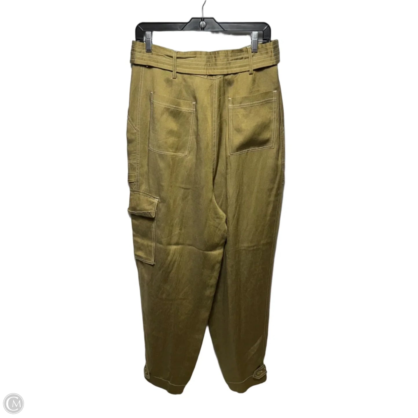 Linen Blend Pants Cargo & Utility By Shona Joy In Green, Size: 10