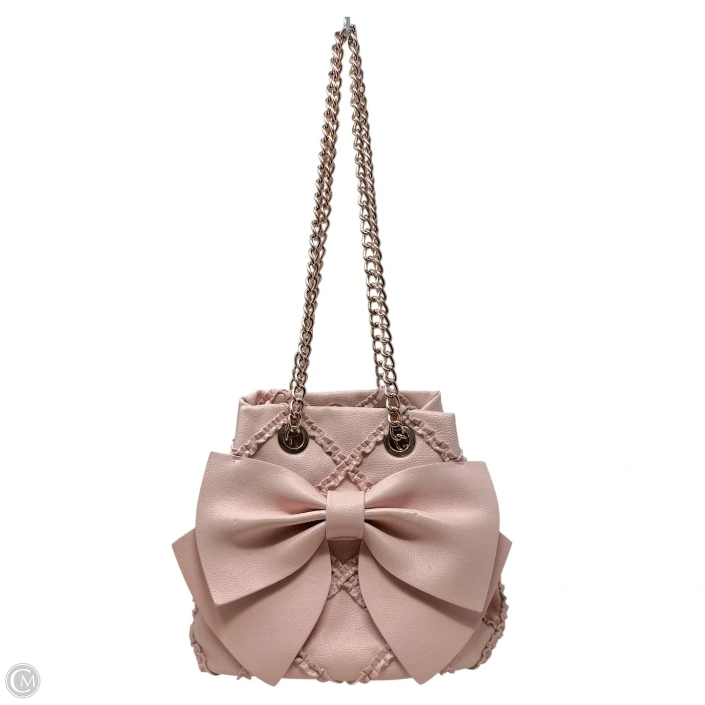 Chain Strap Bow Shoulder Bag By Betsey Johnson, Size: Medium