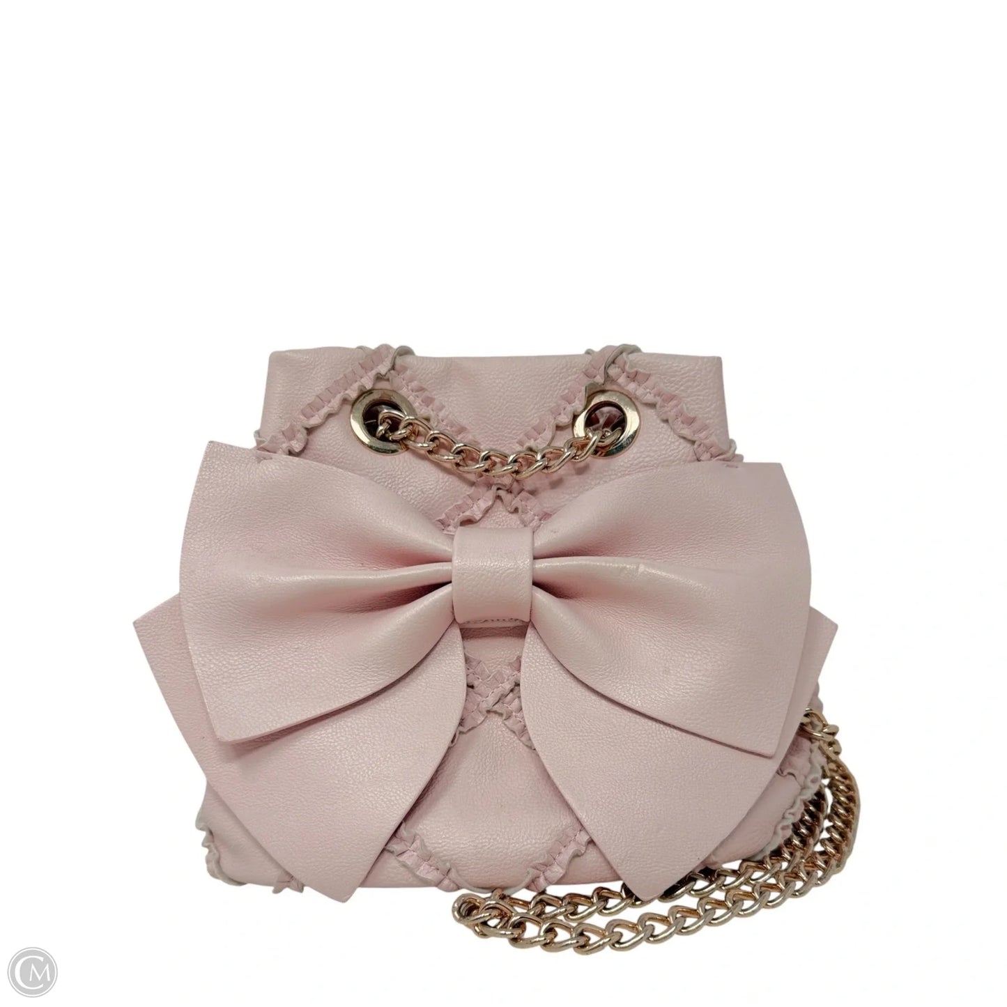 Chain Strap Bow Shoulder Bag By Betsey Johnson, Size: Medium