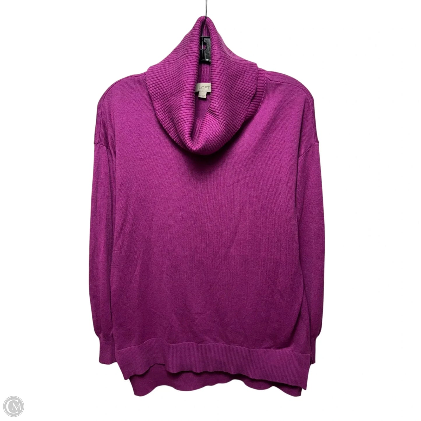 Turtle Neck Sweater By Loft In Purple, Size: M