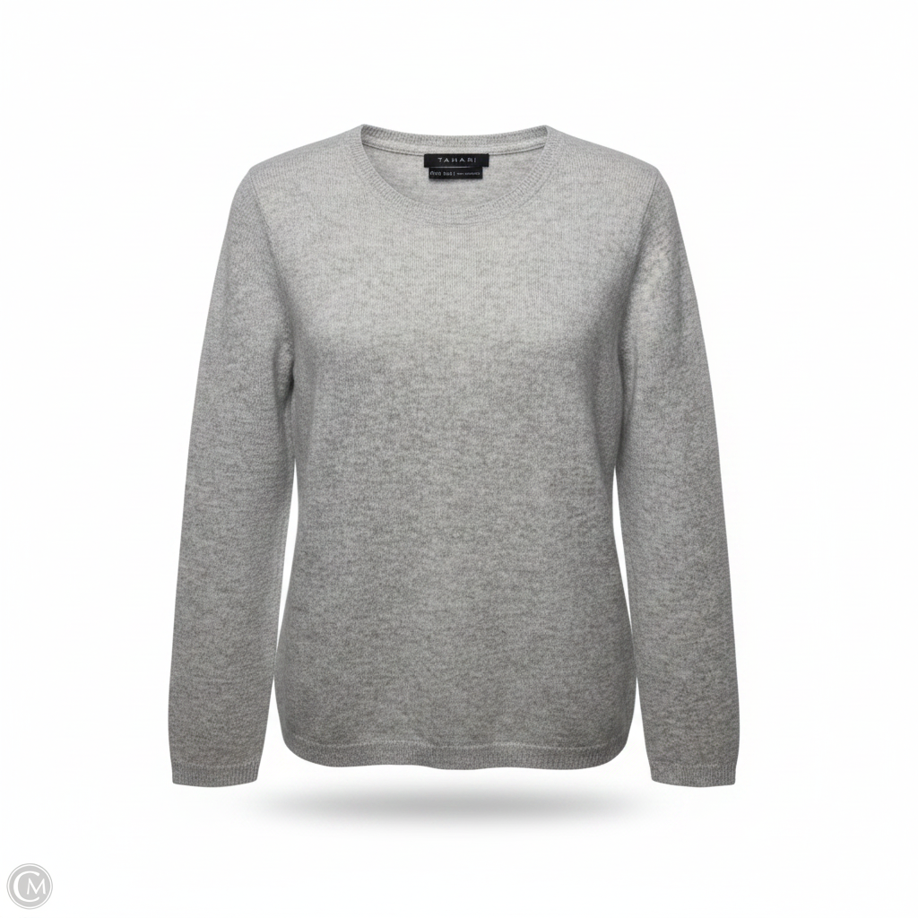 Sweater Cashmere By Tahari In Grey, Size: M