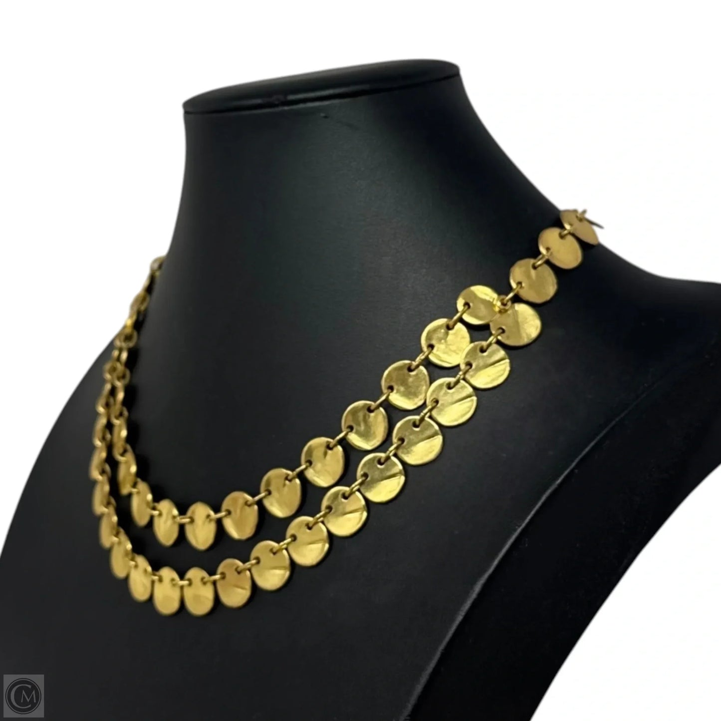 Double Gold Rounds Necklace Layered By Karine Sultan