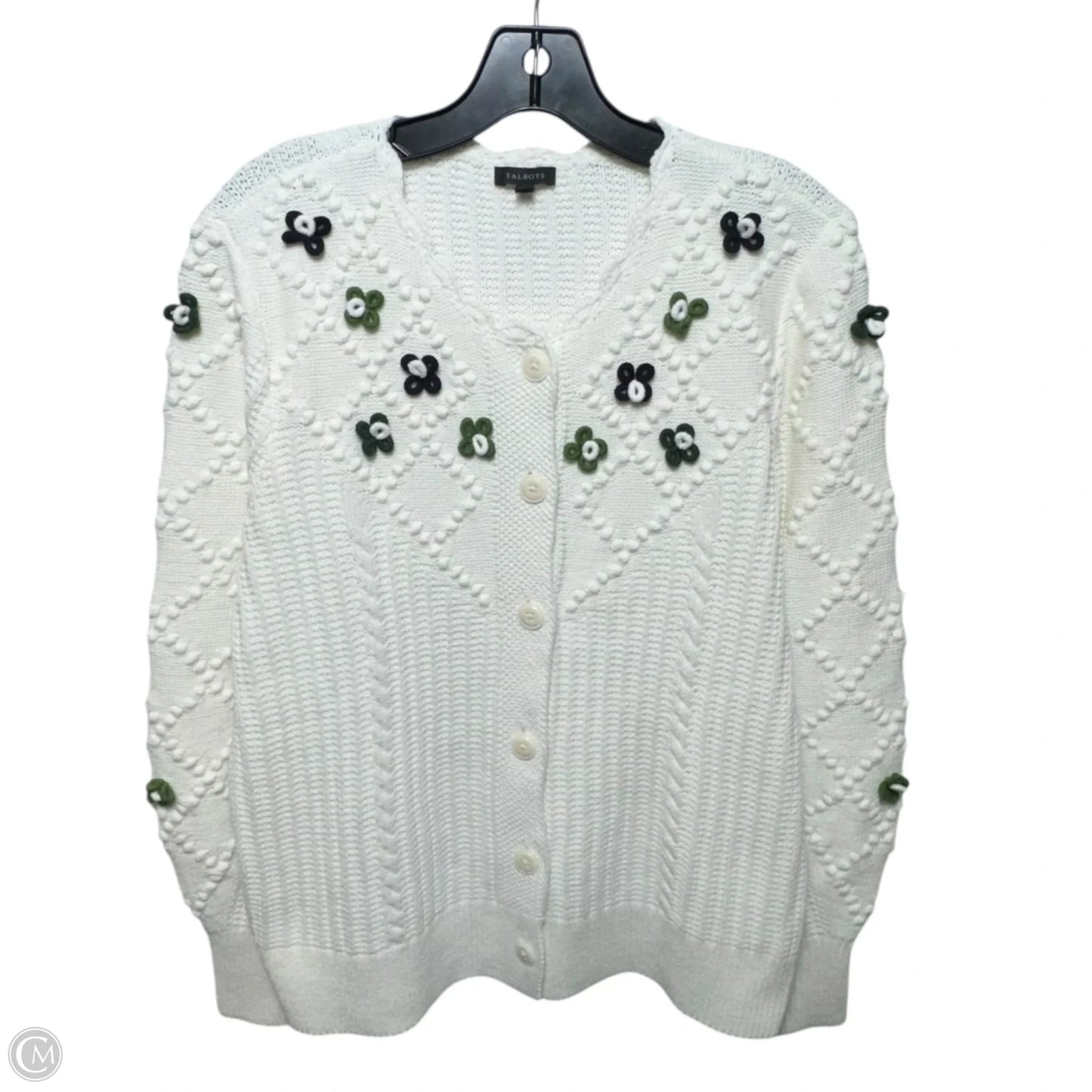 Sweater Cardigan By Talbots In Cream, Size: Xl