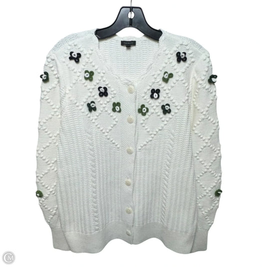 Sweater Cardigan By Talbots In Cream, Size: Xl