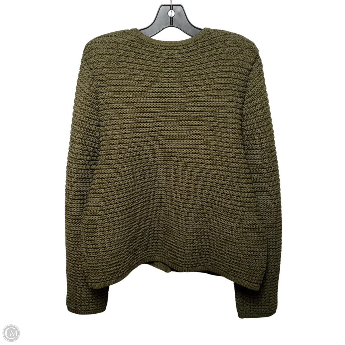 Sweater Cardigan By Talbots In Green, Size: Xl