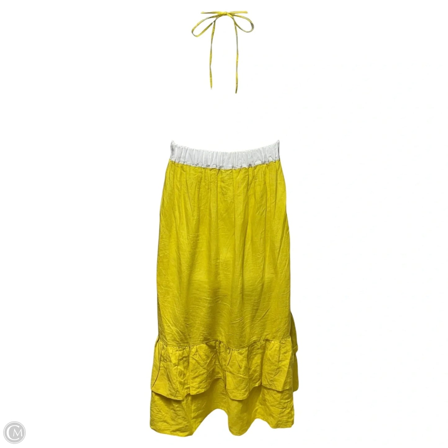 Yamile Linen Dress Casual Maxi By Fanm Mon In Yellow, Size: M
