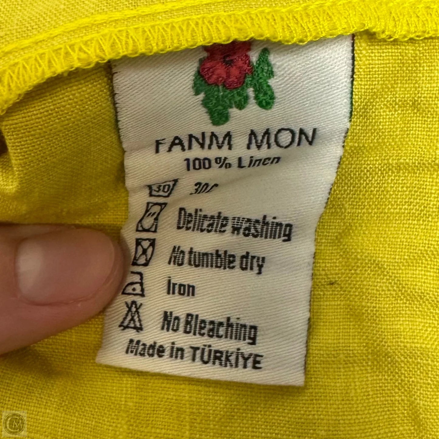 Yamile Linen Dress Casual Maxi By Fanm Mon In Yellow, Size: M