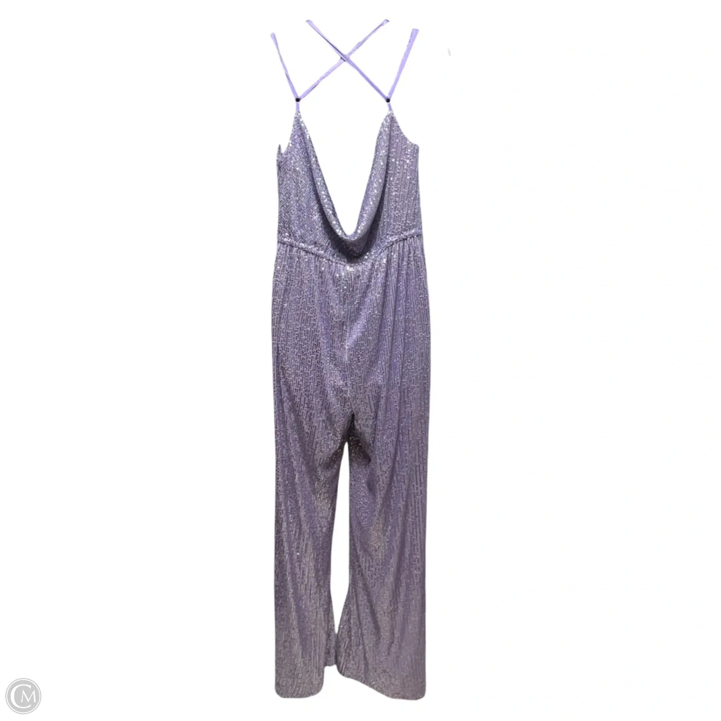 Sequin Cowl Neck Jumpsuit By Ranna Gill In Purple, Size: S