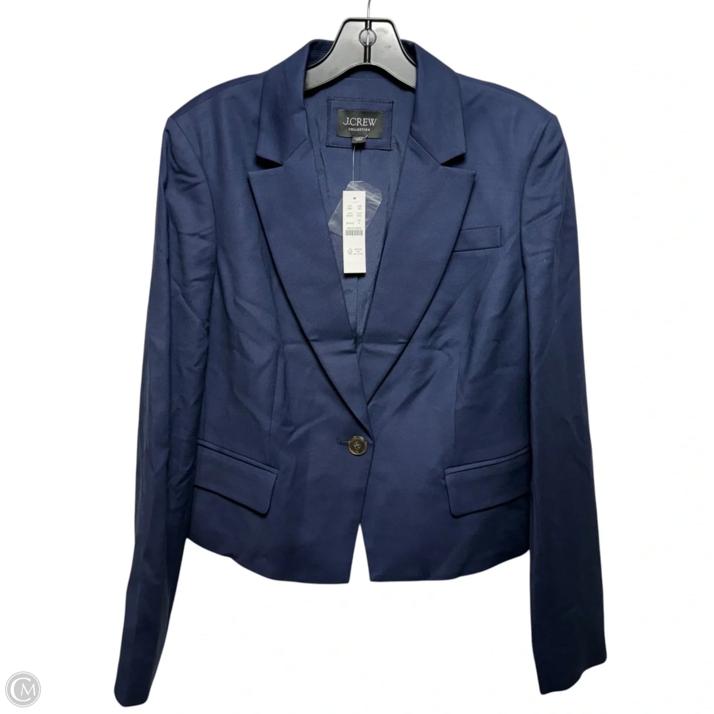 Collection Cropped Blazer By J. Crew In Blue, Size: 8