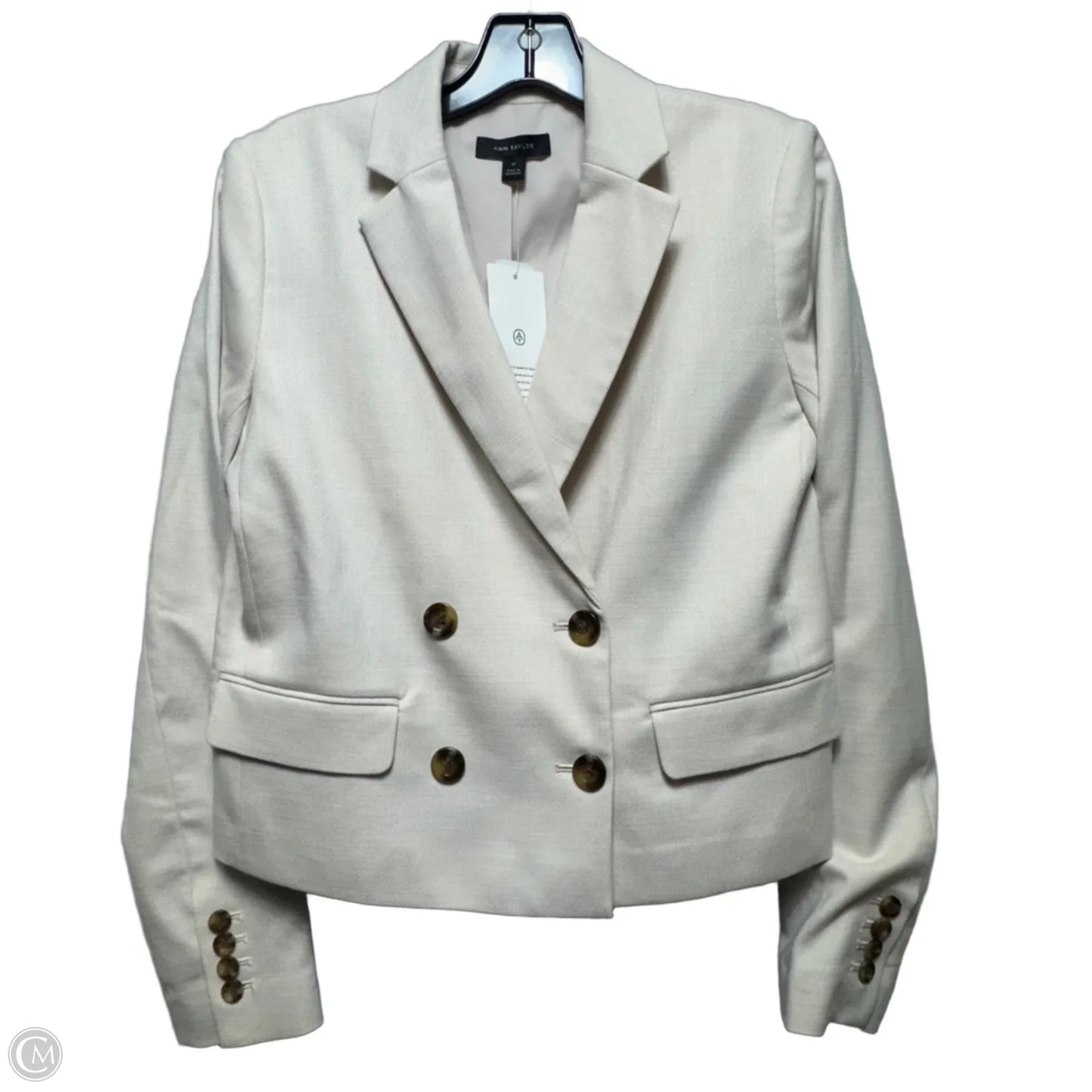 Blazer By Ann Taylor In Cream, Size: 0