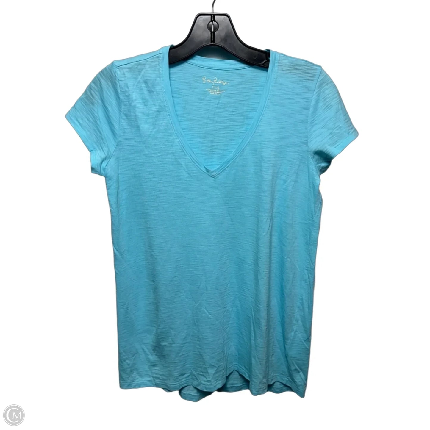 Top Short Sleeve Designer By Lilly Pulitzer In Blue, Size: Xxs