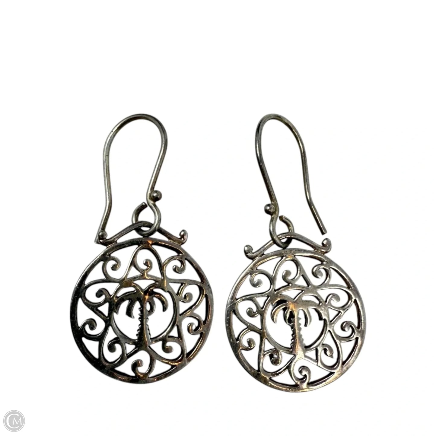 Sterling Silver Filigree Palm Tree Earrings