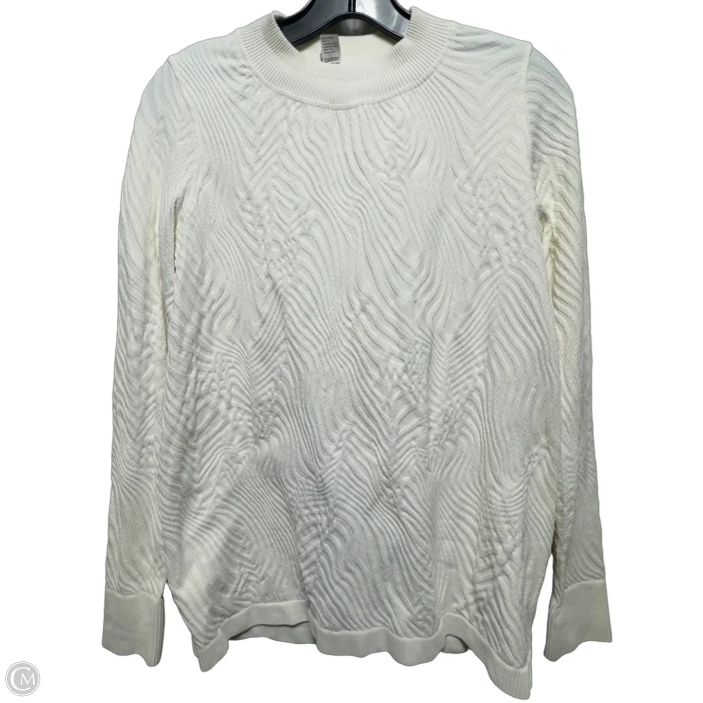 Athletic Top Long Sleeve Crewneck By Spanx In Cream, Size: M