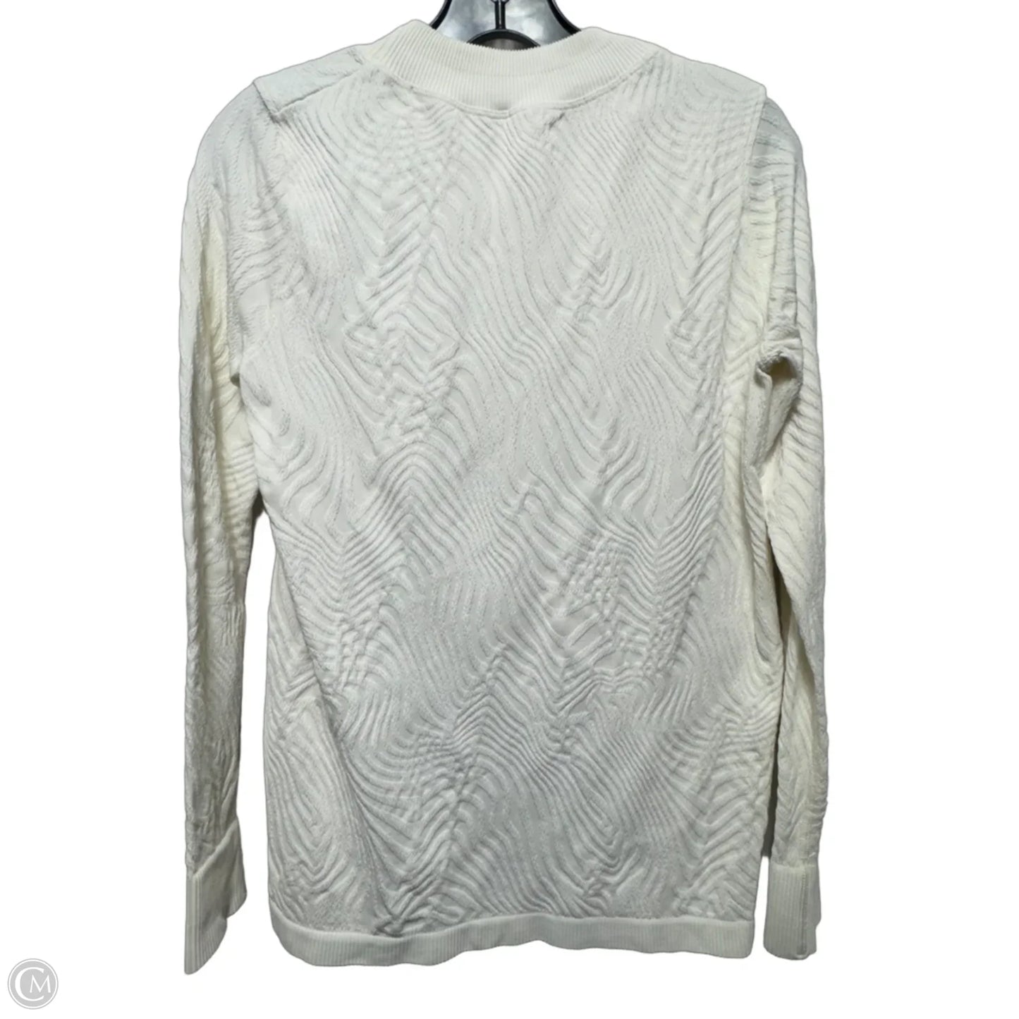 Athletic Top Long Sleeve Crewneck By Spanx In Cream, Size: M