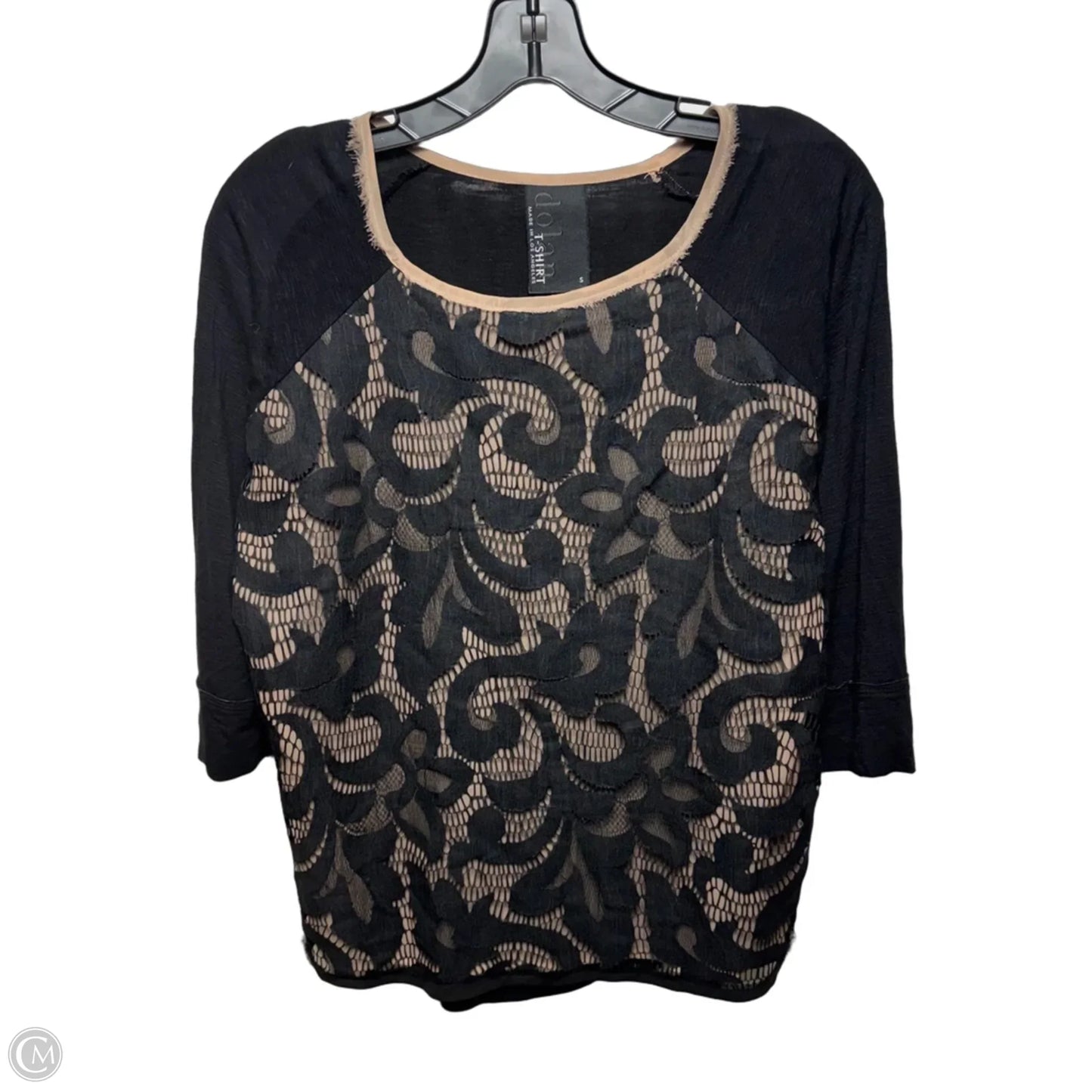 Top 3/4 Sleeve By Dolan Left Coast In Black, Size: S