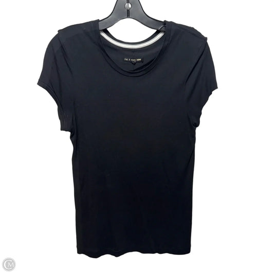Top Short Sleeve Basic By Rag And Bone In Black, Size: L