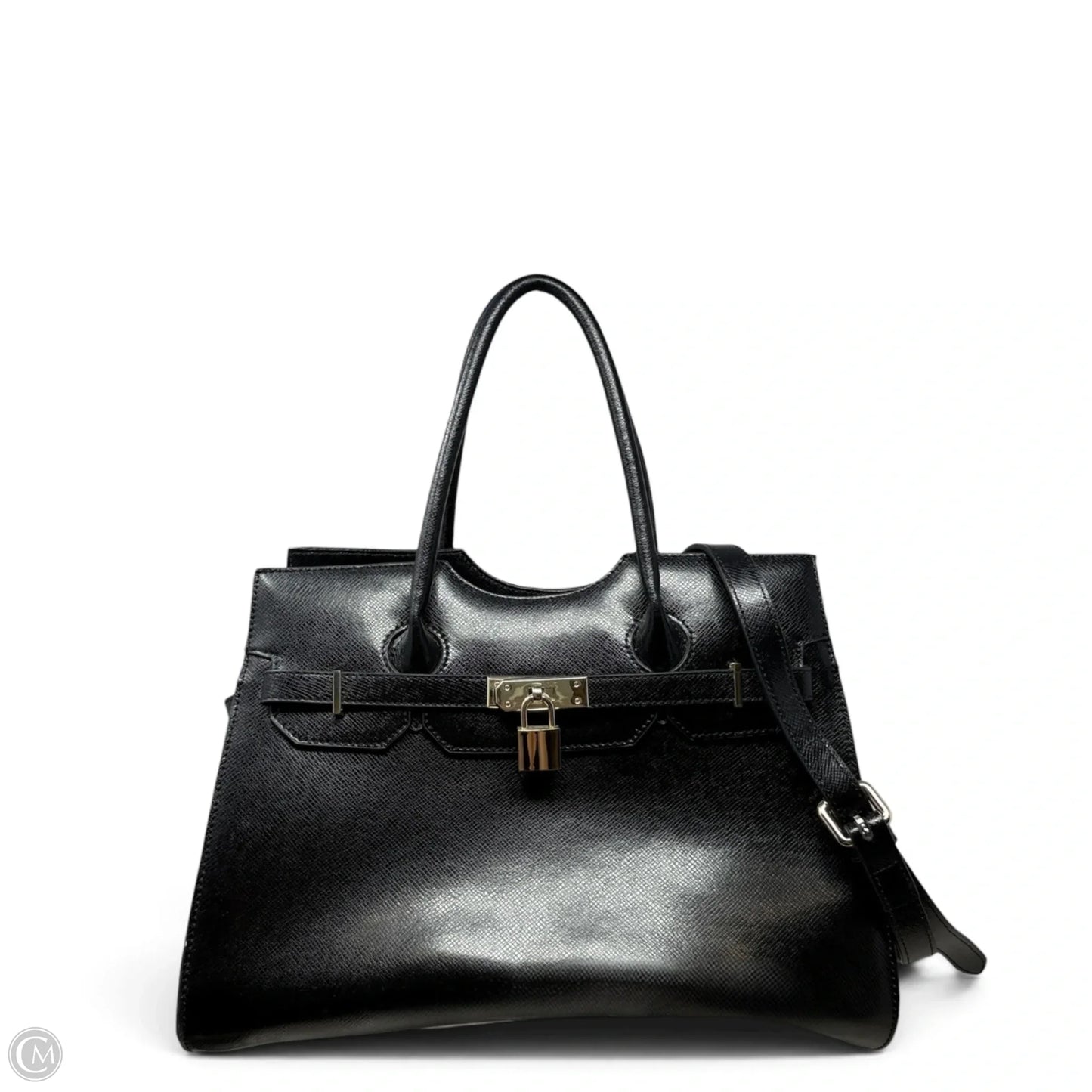 Handbag Leather By Fineplus, Size: Medium