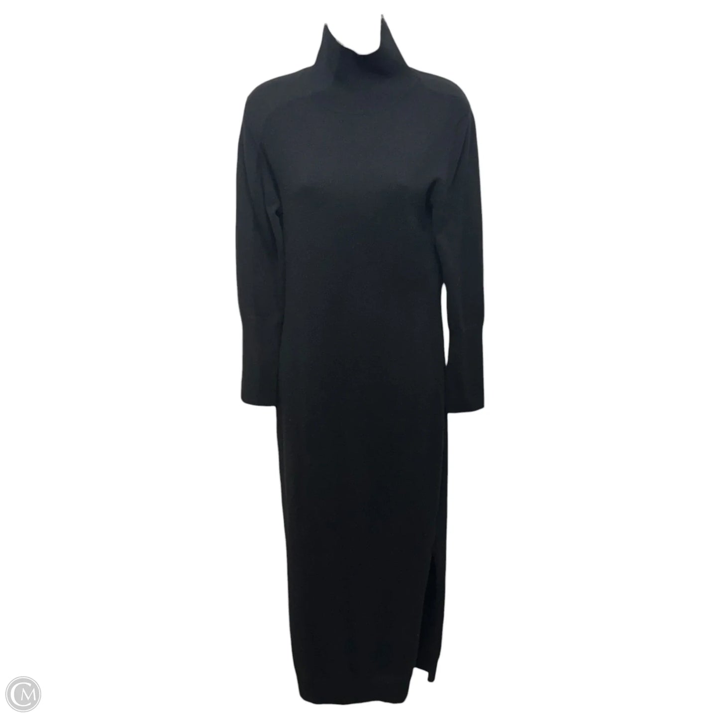 Signature Cashmere Turtleneck Dress with Slits By Naadam In Black, Size: XS