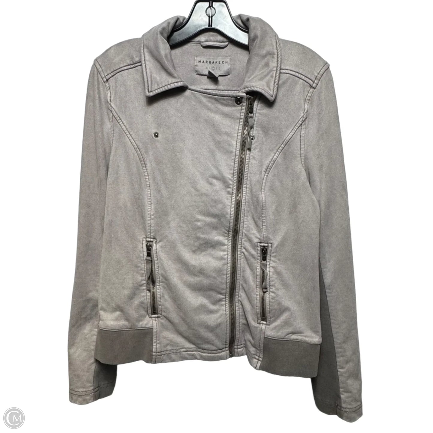 Jacket Moto By Marrakech In Grey, Size: S