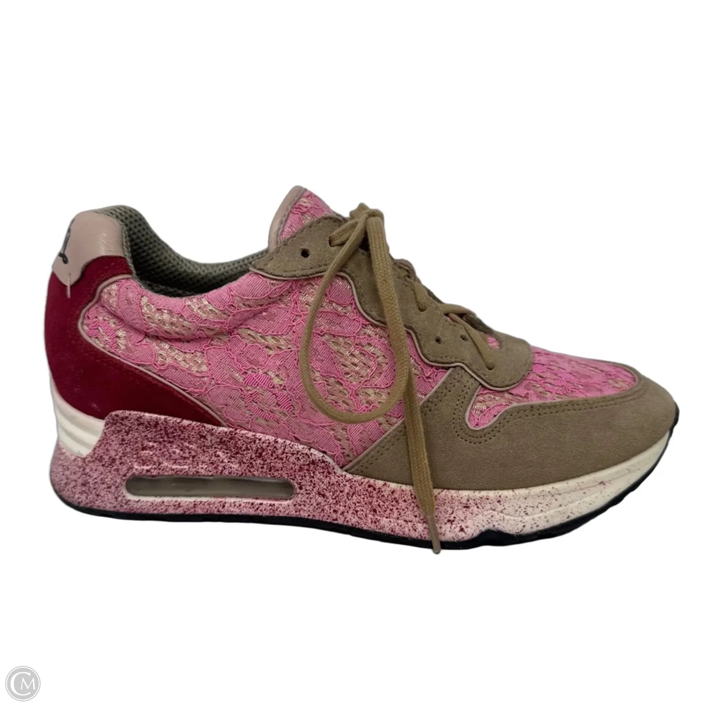 Lace Shoes Sneakers By Ash In Pink & Tan, Size: 9 (39)