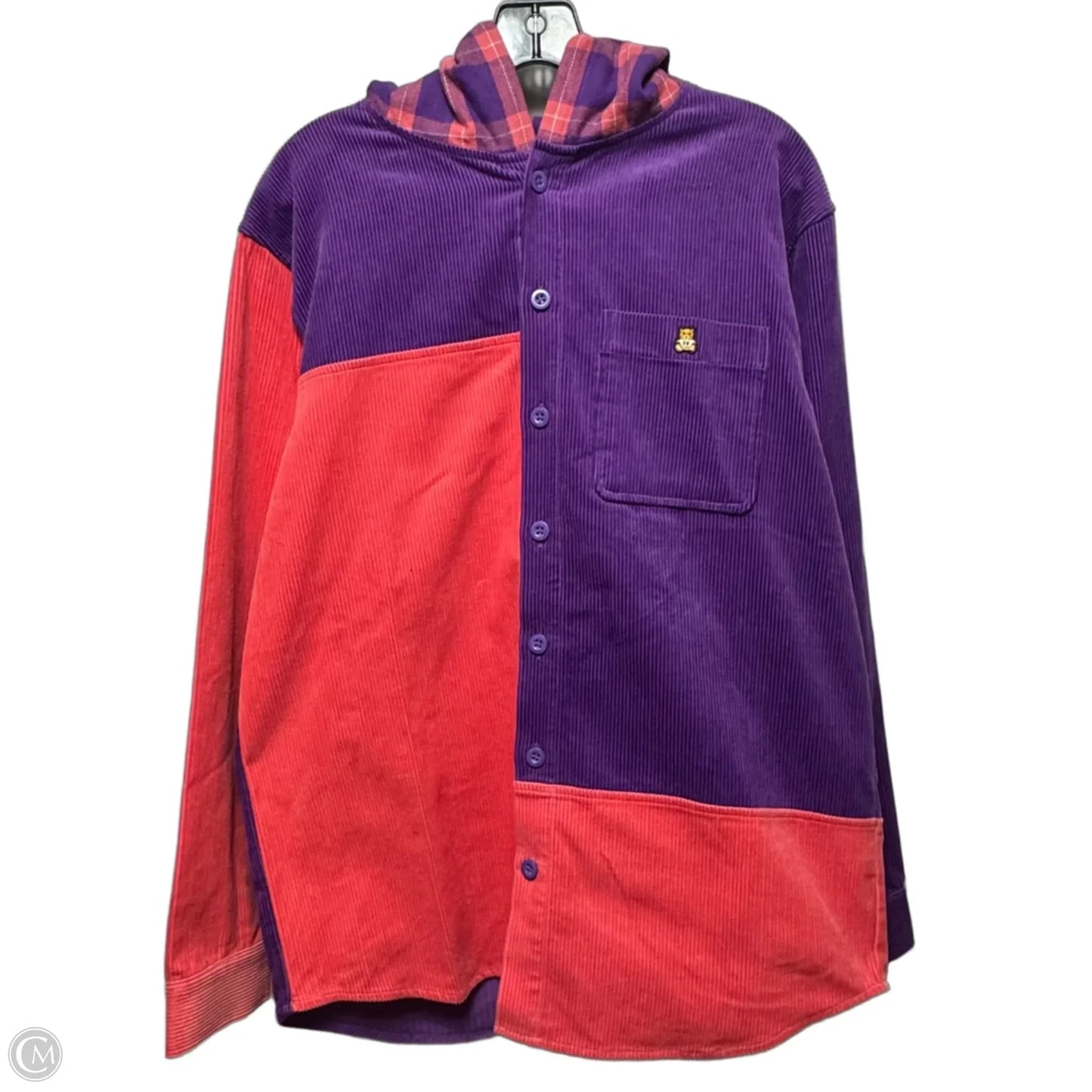 Jacket Other By Teddy Fresh  In Pink & Purple, Size: L