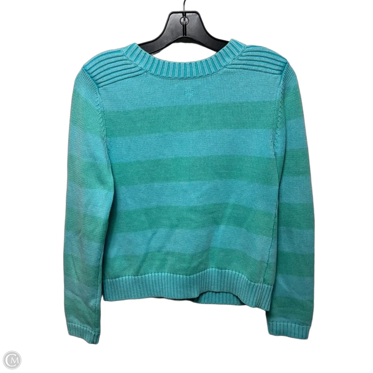 Cotton Sweater Cardigan By Tyler Boe In Blue & Green, Size: S