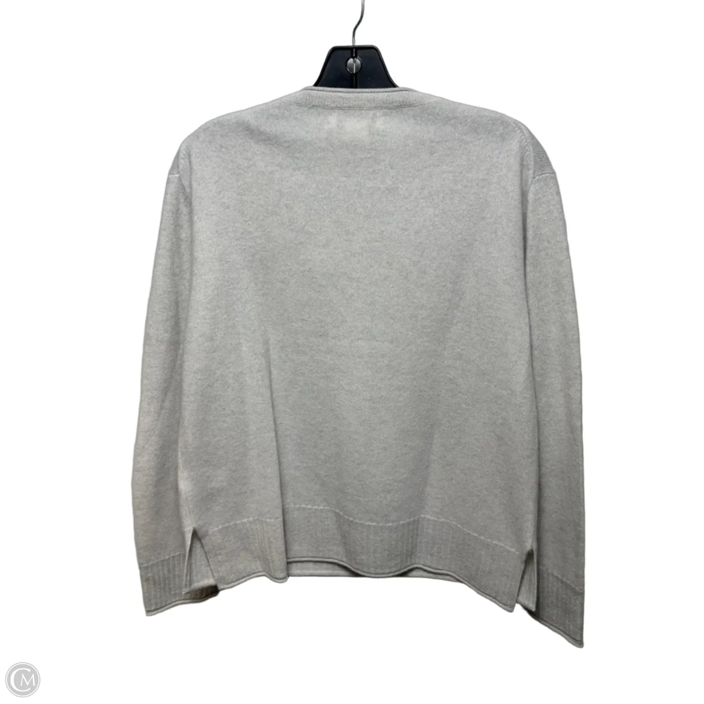 2-Ply Cashmere Relaxed Cropped Crewneck Sweater By Rachel Zoe In Grey, Size: M