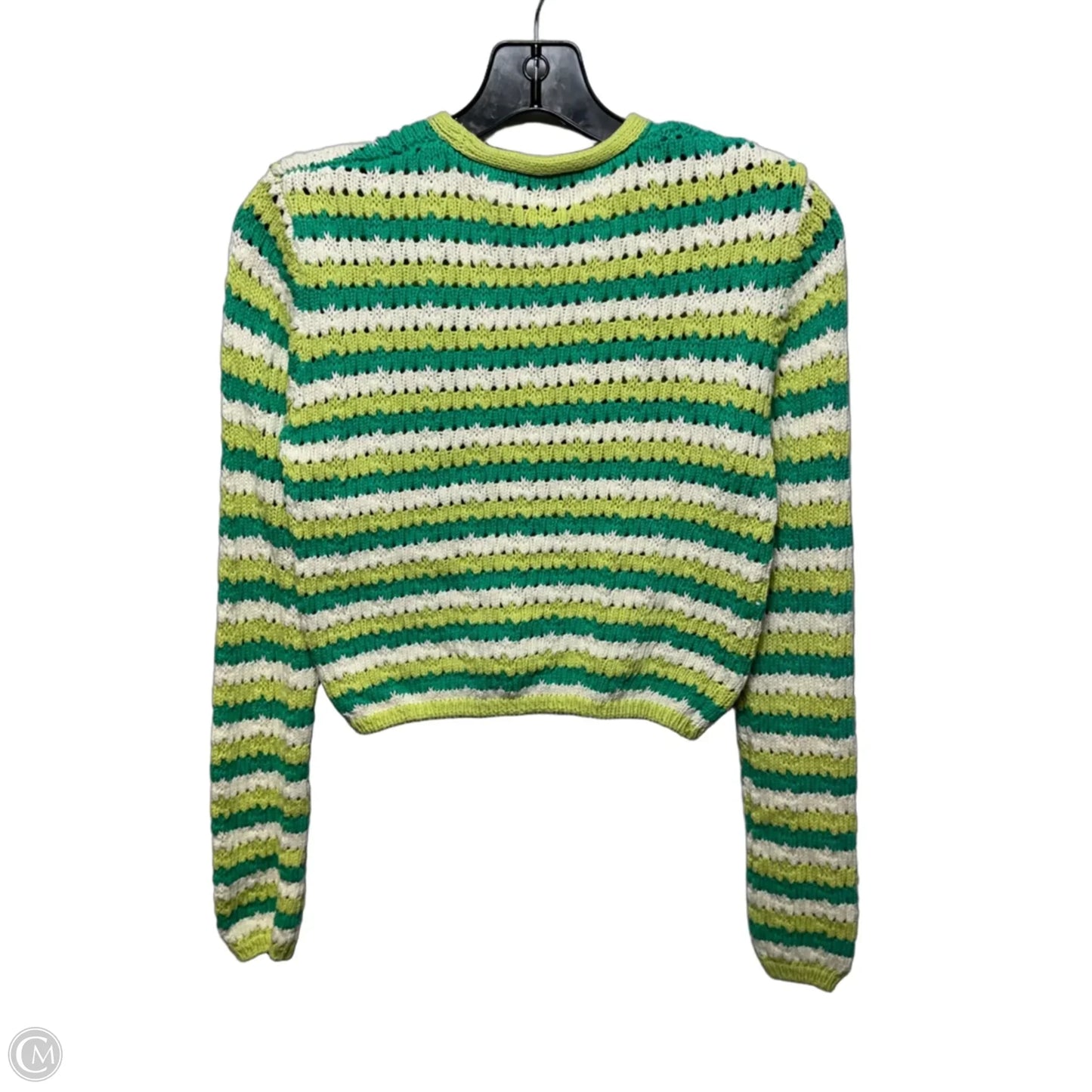 Cotton Sweater Cardigan By Industry In Striped Pattern, Size: S