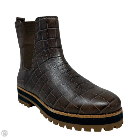 The Ivy Chelsea Croc-Embossed Leather Boots By Madewell In Brown, Size: 5