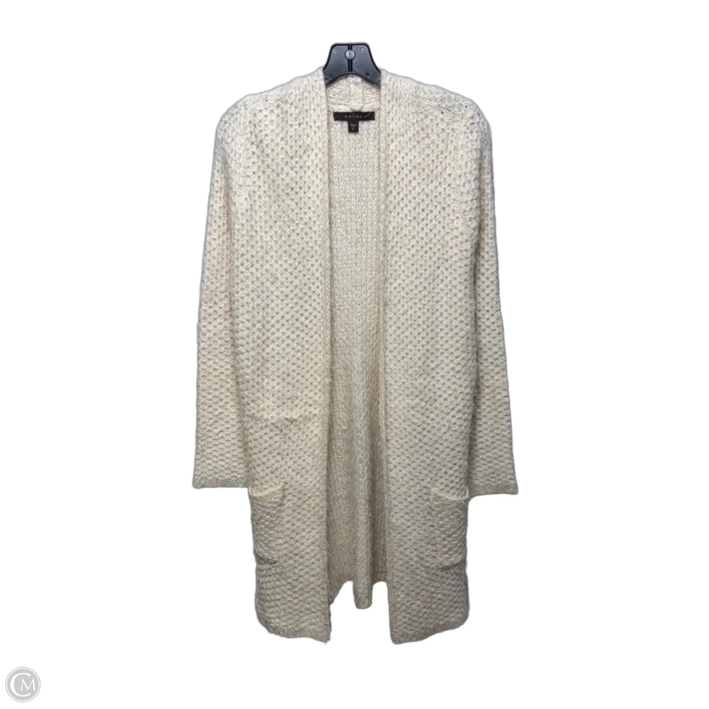 Sweater Cardigan By Fever In Cream, Size: L