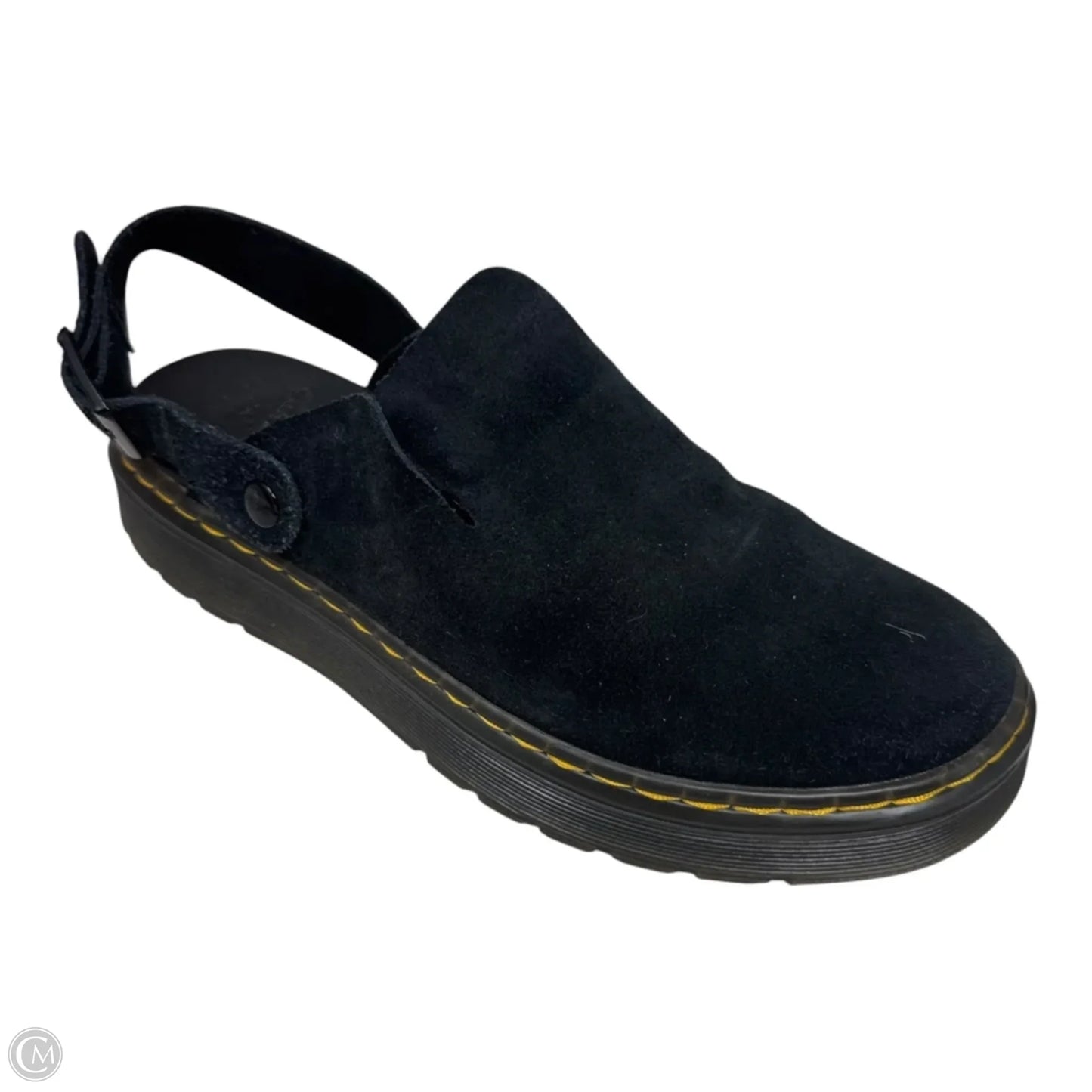 Carlson Suede Slingback Mule Shoes Designer By Dr Martens In Black, Size: 8