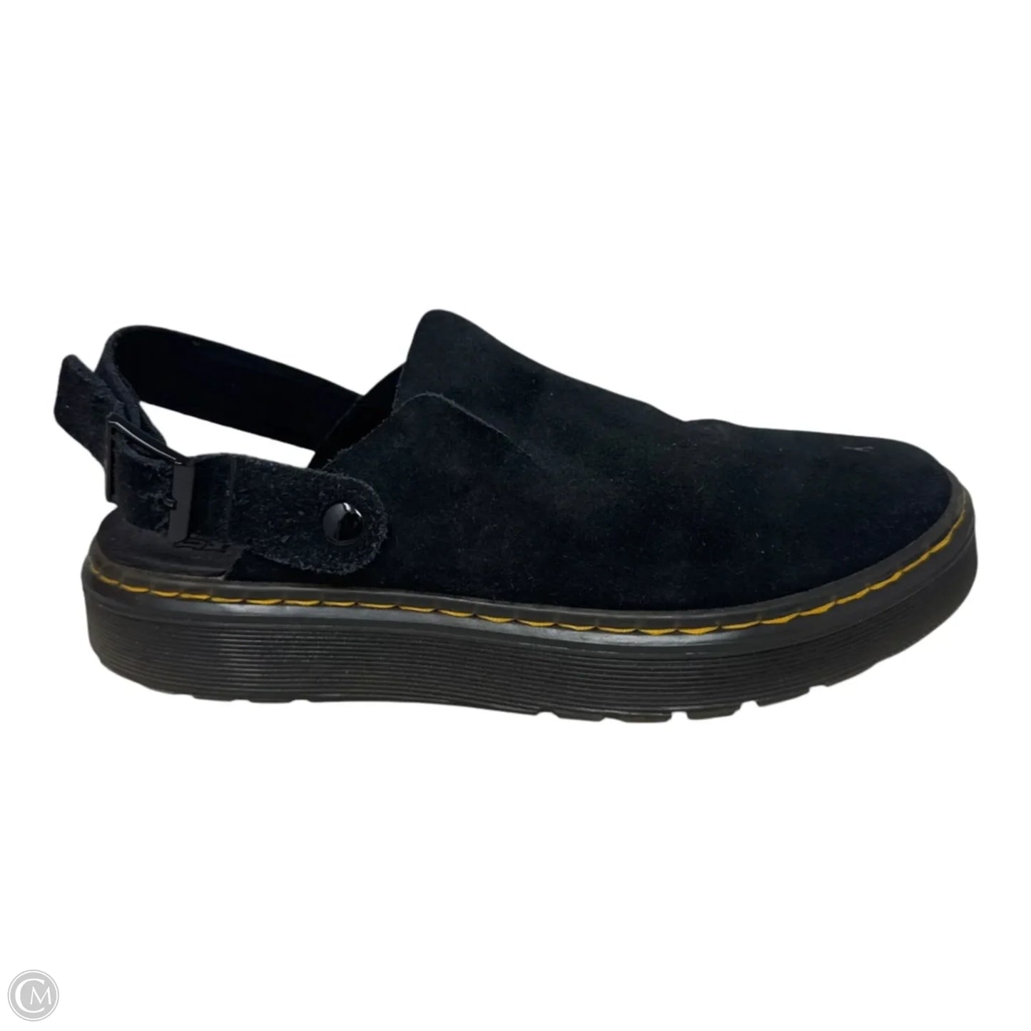 Carlson Suede Slingback Mule Shoes Designer By Dr Martens In Black, Size: 8