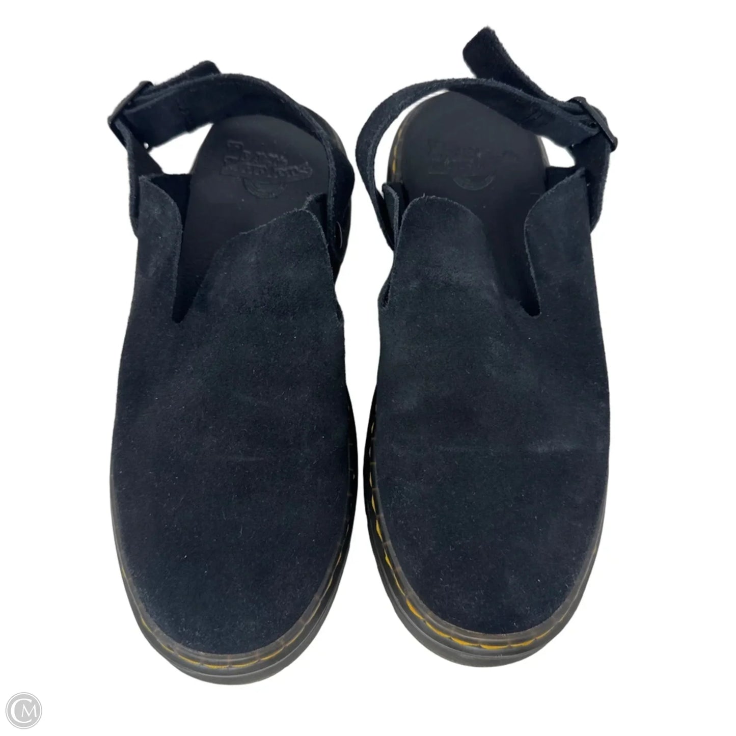 Carlson Suede Slingback Mule Shoes Designer By Dr Martens In Black, Size: 8