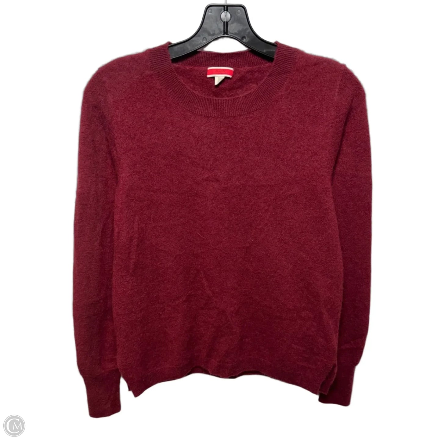 Cashmere Crew Neck Sweater By J. Crew In Red, Size: M