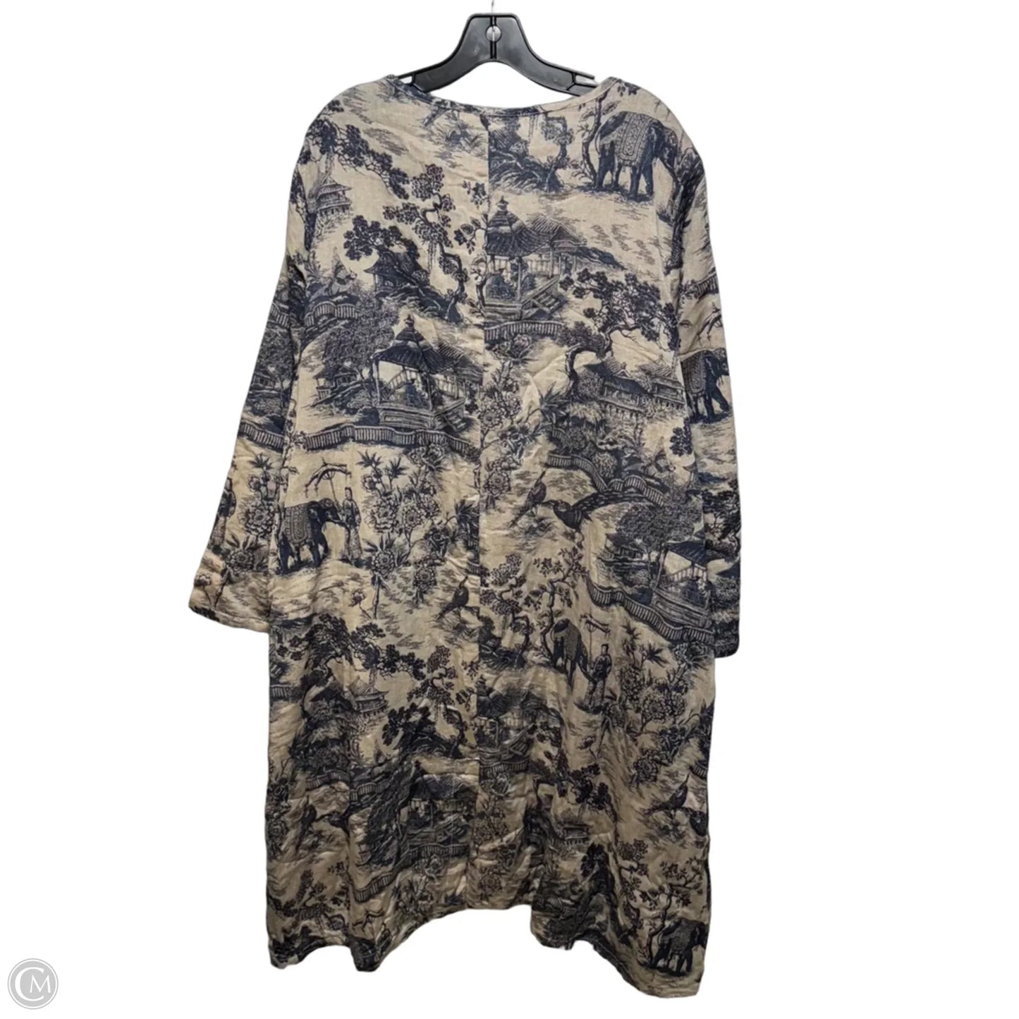 Dress Casual Midi By Buykud In Blue & Grey, Size: 2x
