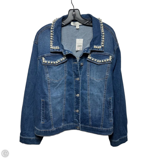 Jacket Denim By Cato Limited Edition In Blue Denim, Size: 22/24