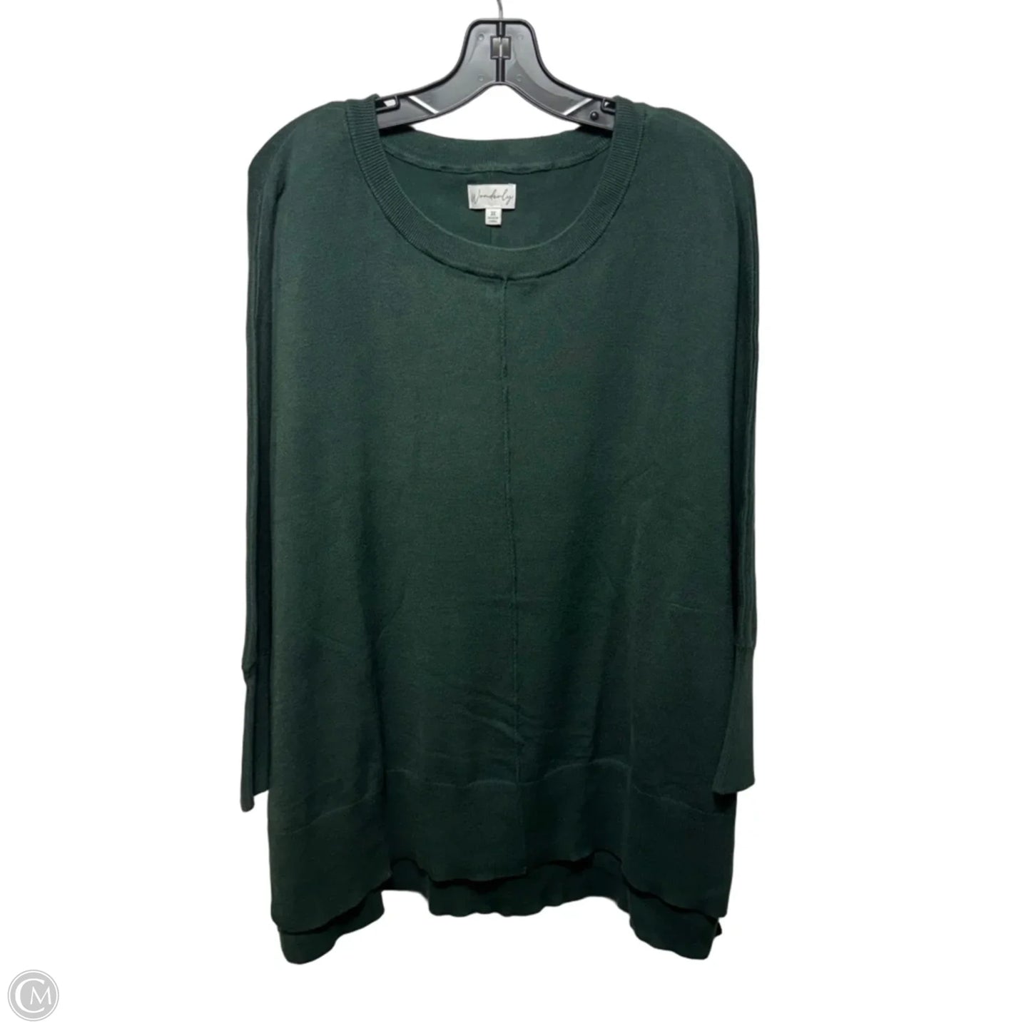 Sweater By Wonderly In Green, Size: 3x