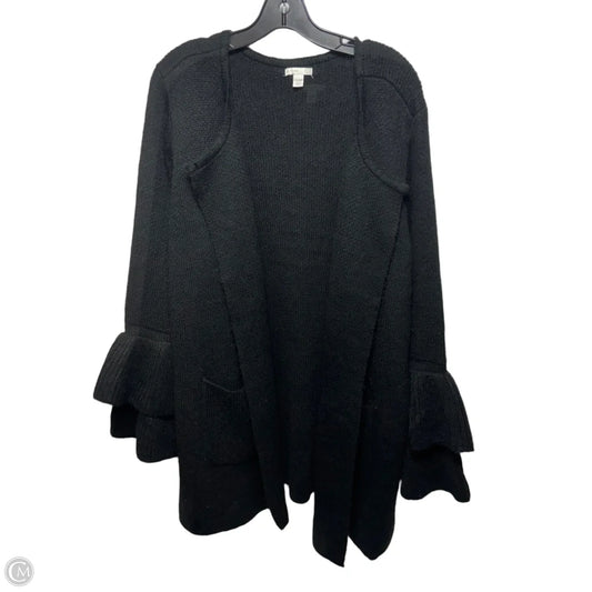 Sweater Cardigan By Cato In Black, Size: 22/24
