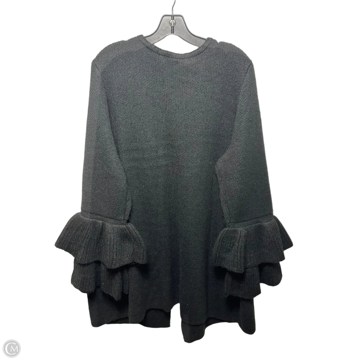 Sweater Cardigan By Cato In Black, Size: 22/24