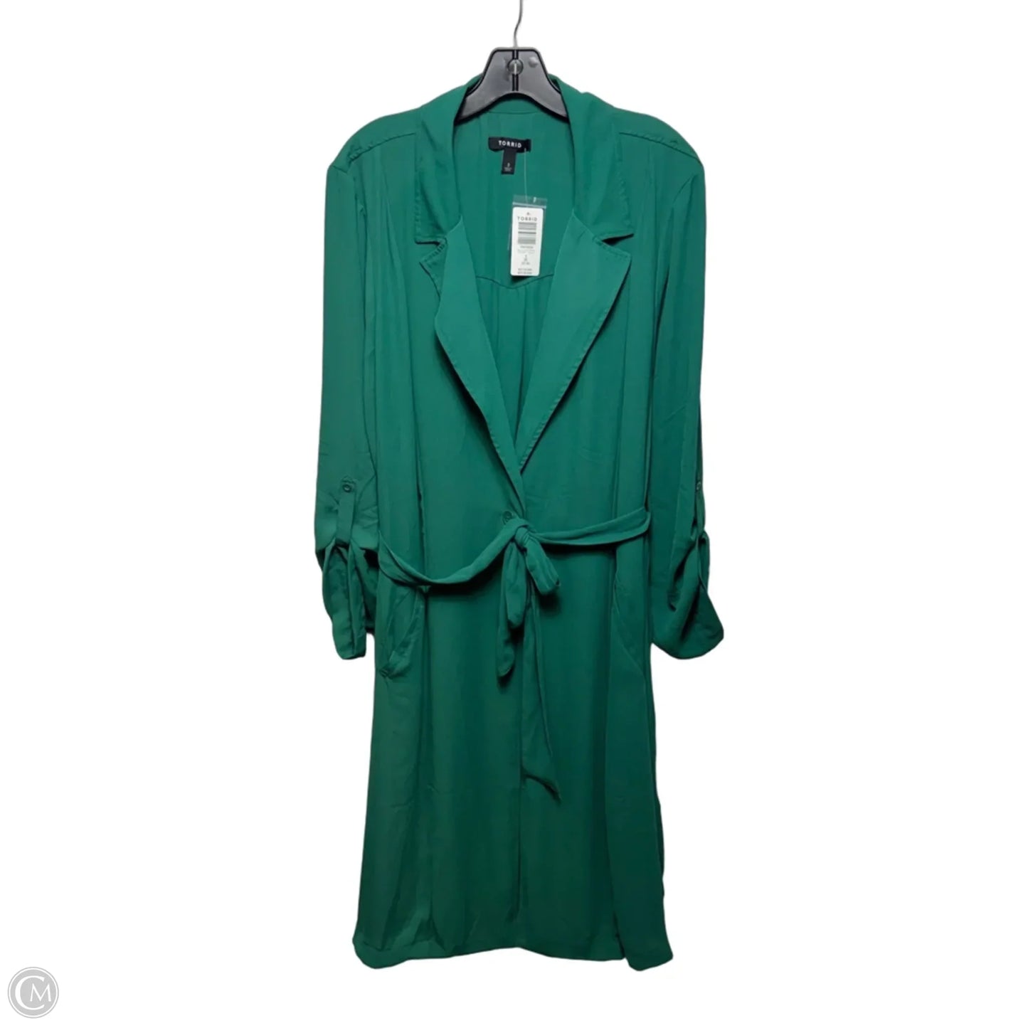 Trench Dress Casual Maxi By Torrid In Green, Size: 3x