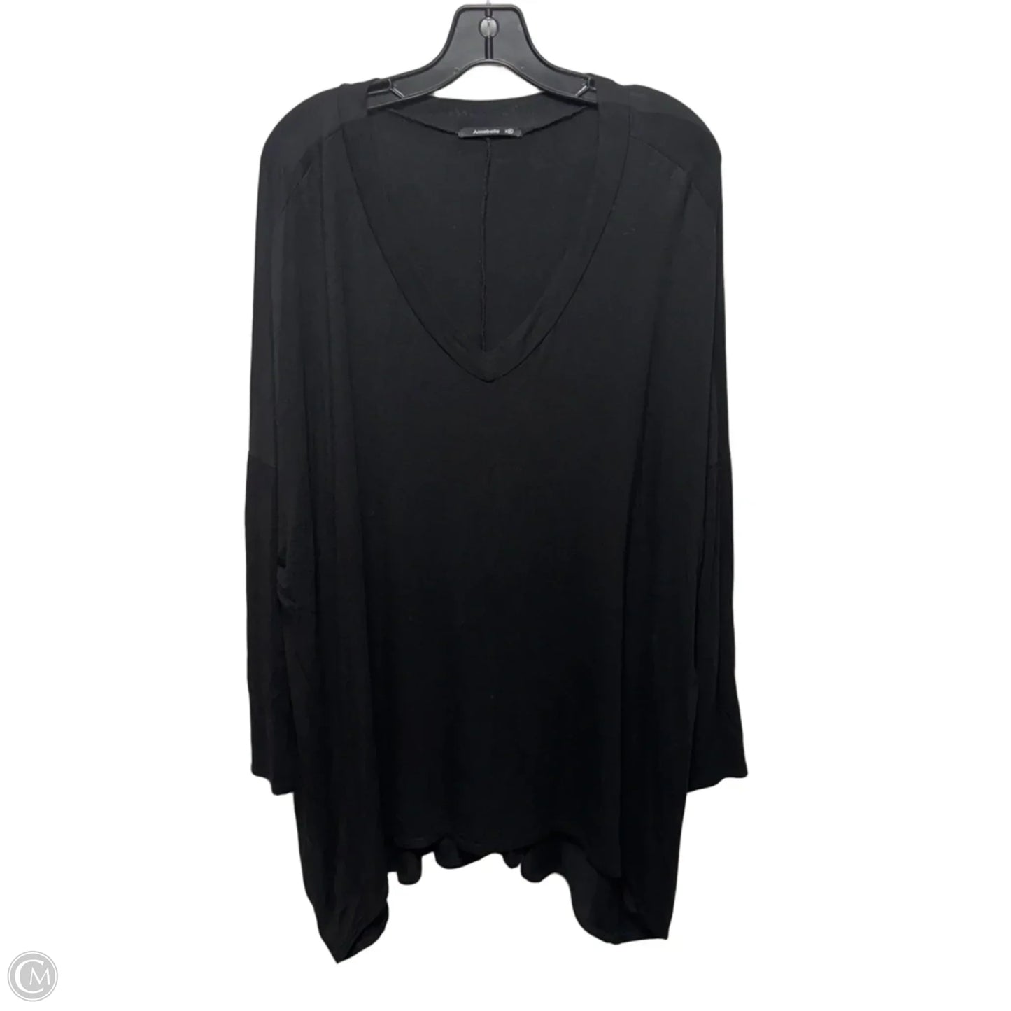 Top Long Sleeve Basic By Annabelle In Black, Size: 2x