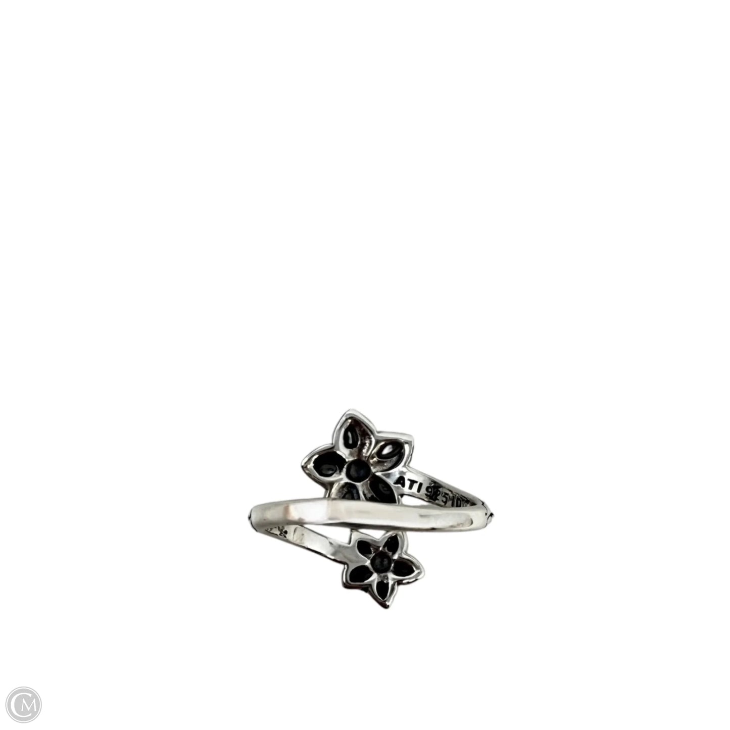 Sterling Silver & Mother Of Pearl Double Flower Bypass Ring By Annika Witt, Size: 7