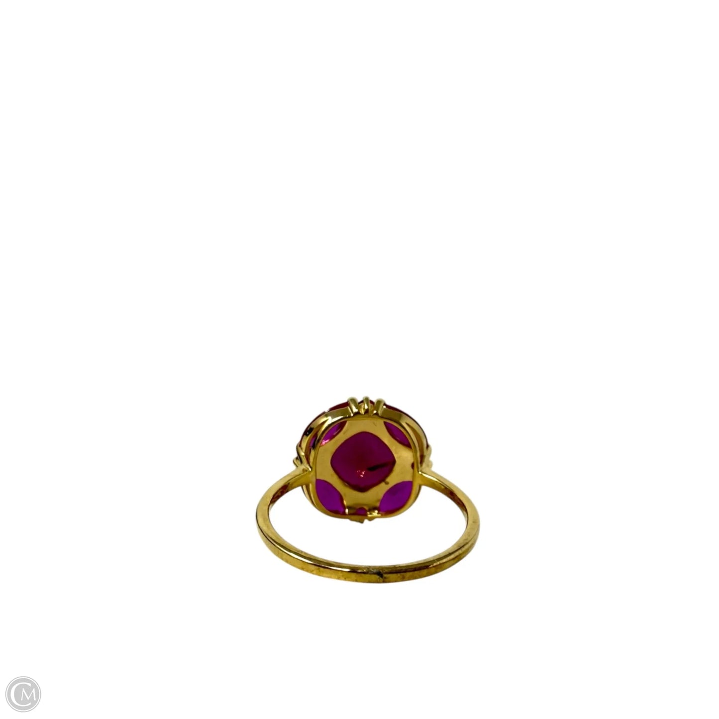 Ruby Tone Brass Cocktail Ring By YS Gems, Size: 7