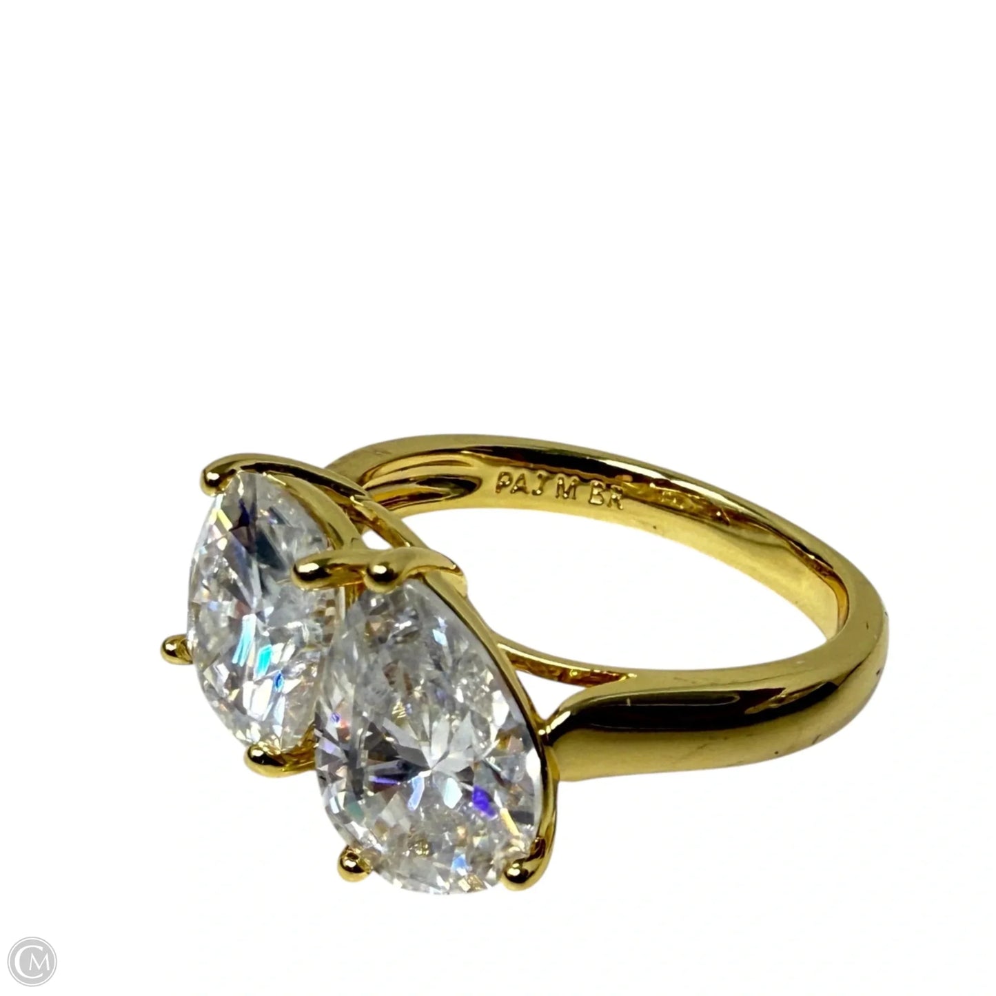 Brass & Moissanite Toi Et Moi Ring By PAJ, Size: 7