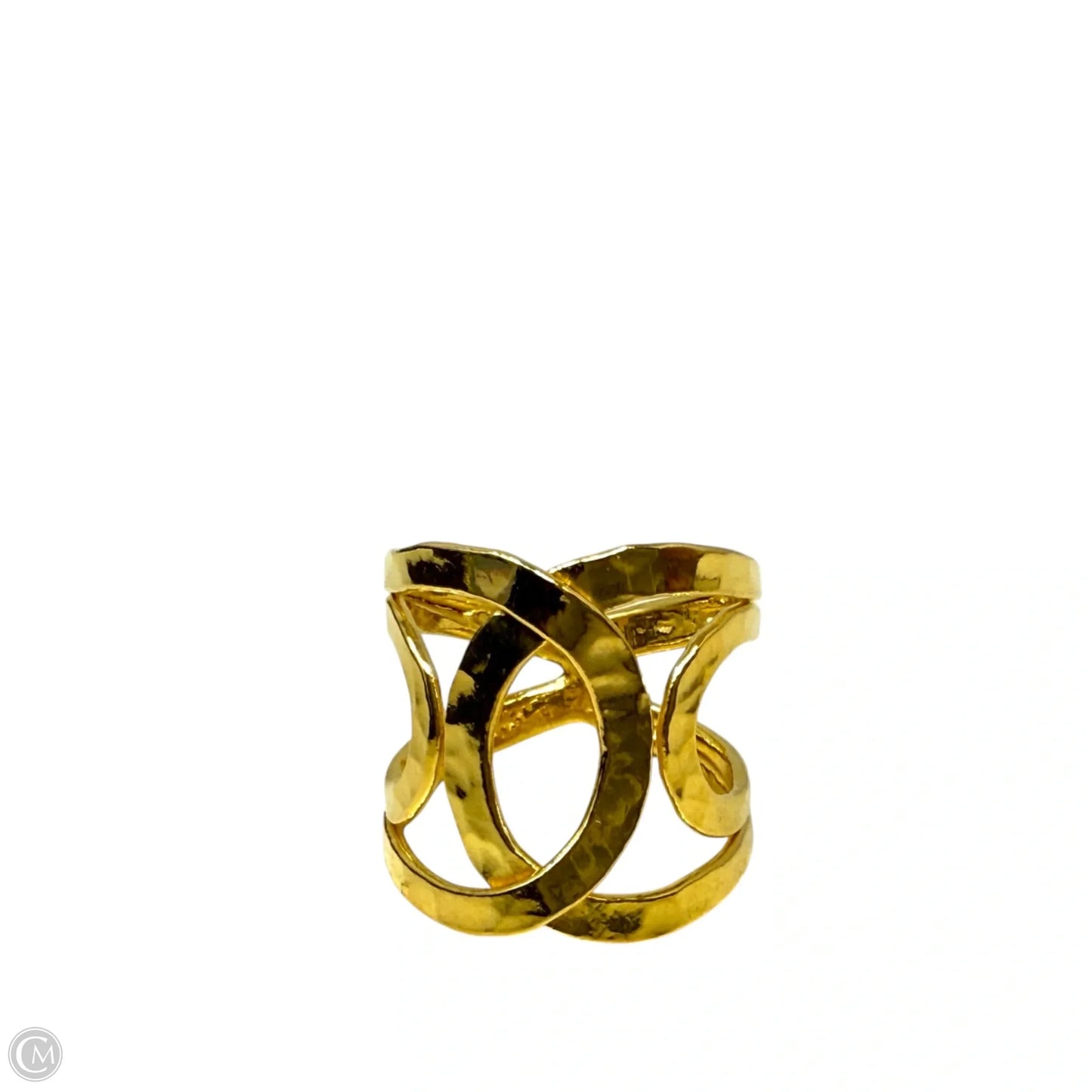 Made In Mexico Hammered 18K Gold Plated Brass Wrap Ring, Size: 7