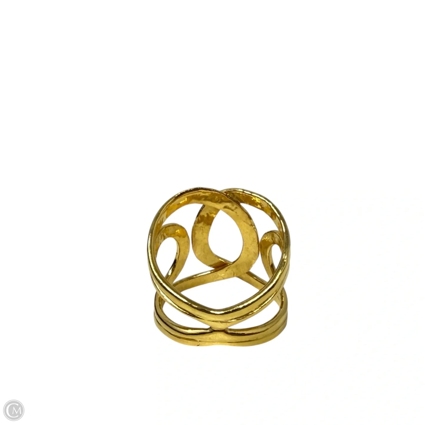Made In Mexico Hammered 18K Gold Plated Brass Wrap Ring, Size: 7