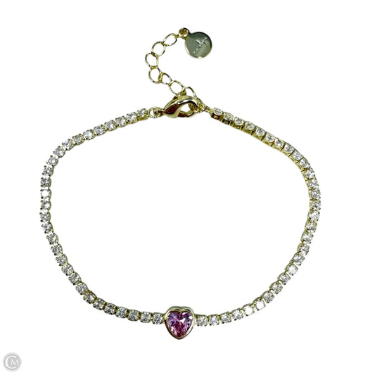 Pink Heart Tennis Bracelet By Neo Relique