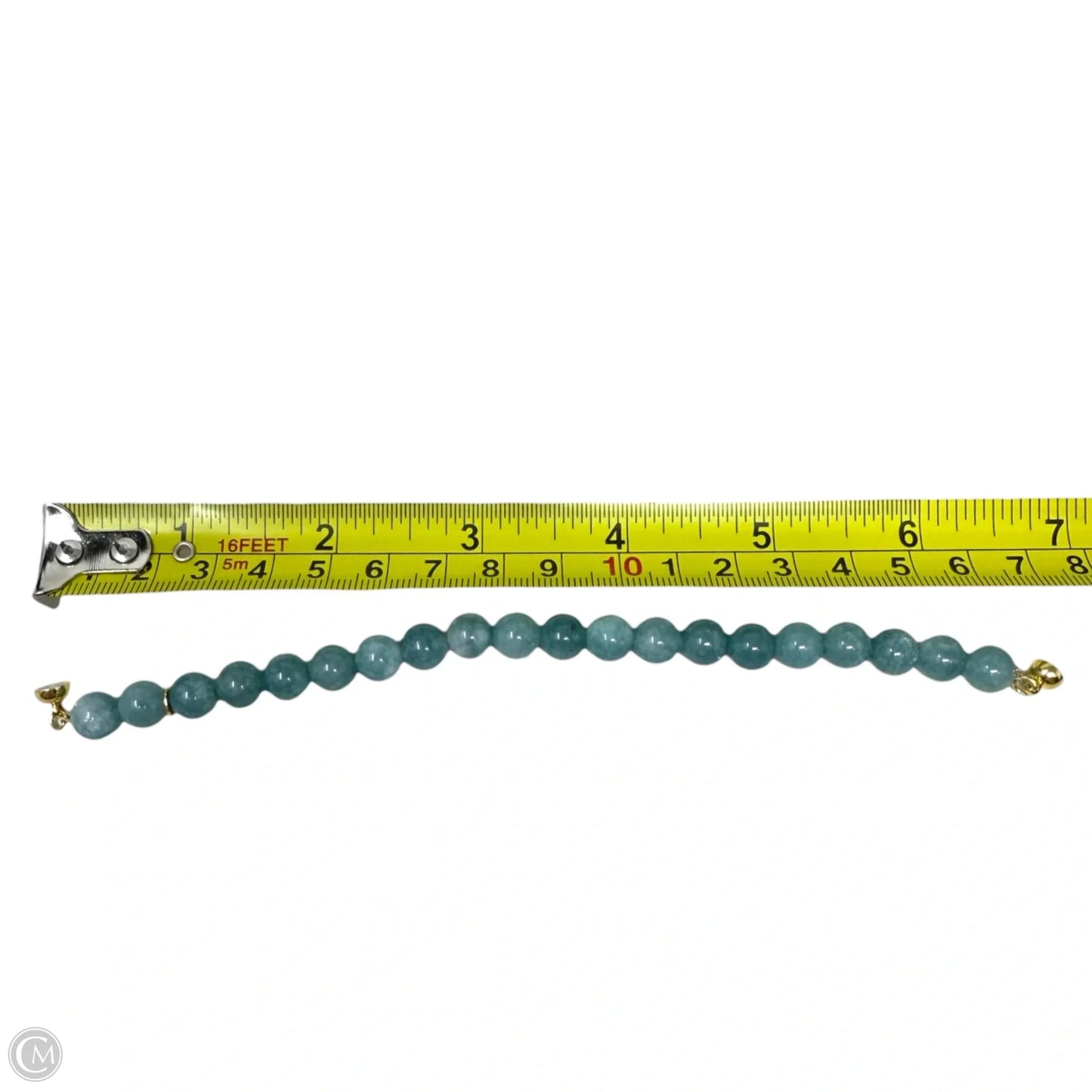 Teal Beaded Bracelet With Magnetic Clasp